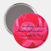 Leonardo Da Vinci Quote Magnet Magneet (Voorkant / Achterkant)