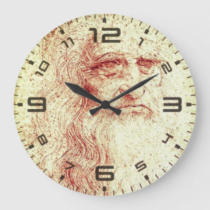 Leonardo da Vinci Renaissance Kunst Wandklok Grote Klok