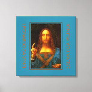 LEONARDO DA VINCI SALVATOR MUNDI Fine Art Canvas Afdruk