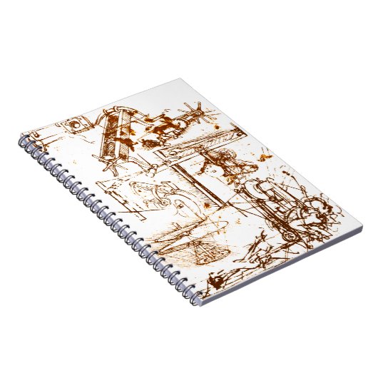 Leonardo Da Vinci schetst notepad Notitieboek (Rechterzijde)
