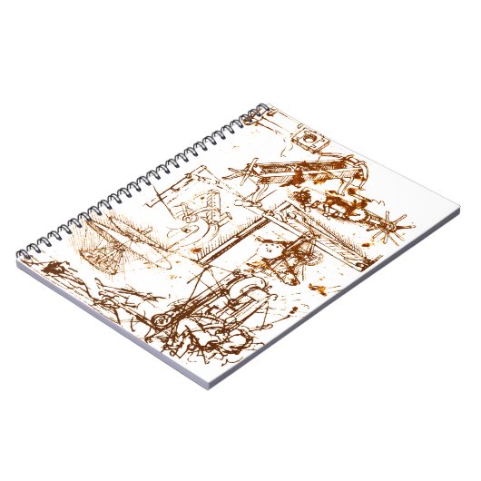 Leonardo Da Vinci schetst notepad Notitieboek (Linkerzijde)