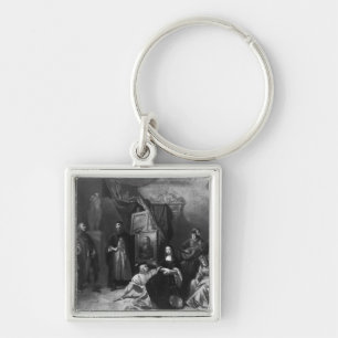 Leonardo da Vinci schildert de Gioconda Sleutelhanger