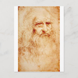 Leonardo Da Vinci Self-Portrait circa 1510-1515 Briefkaart