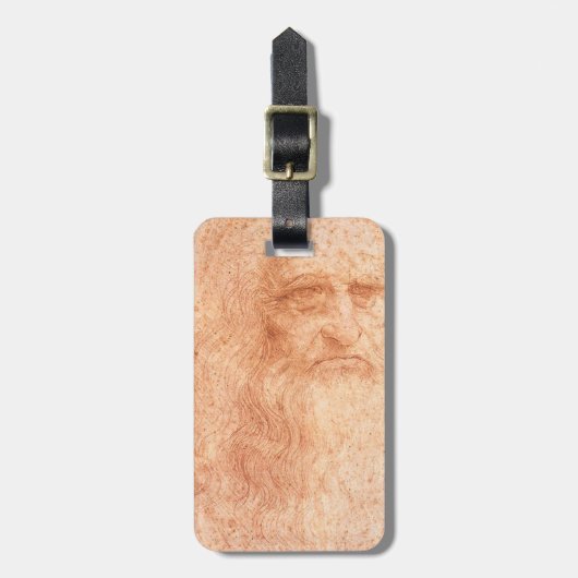 Leonardo da Vinci Self Portrait Red Chalk Bagagelabel (Voorkant verticaal)