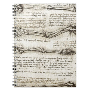 Leonardo da Vinci - Studies over het Arm Artwork Notitieboek
