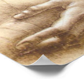 Leonardo da Vinci Study of Arms and Hands Poster (Coin)