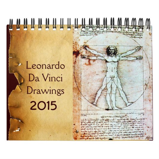 LEONARDO DA VINCI tekeningen 2015 Kalender (Hoes)