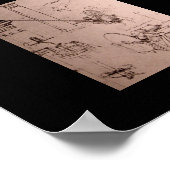Leonardo da Vinci, tekeningen van machines Poster (Hoek)
