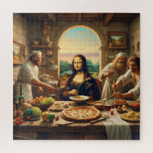 Leonardo da Vinci vermaakt een paar vrienden Legpuzzel