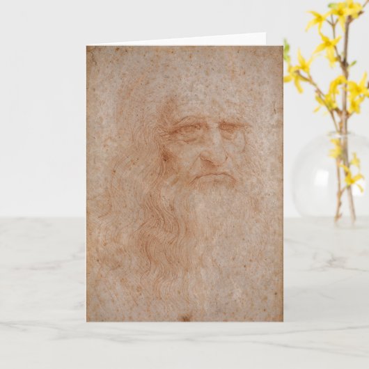 Leonardo da Vinci, vermoedelijk zelfportret Kaart (Gele Bloem)