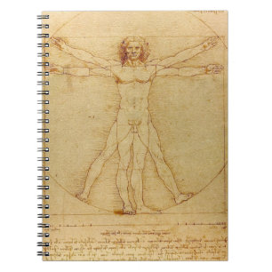 Leonardo Da Vinci Vitruvian Man Anatomy Notitieboek