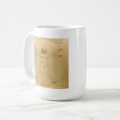Leonardo da Vinci , Vitruvian Man Koffiemok (Voorkant links)