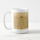 Leonardo da Vinci , Vitruvian Man Koffiemok (Links)