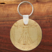 Leonardo Da Vinci - Vitruvian Man Painting Sleutelhanger (Voorkant)
