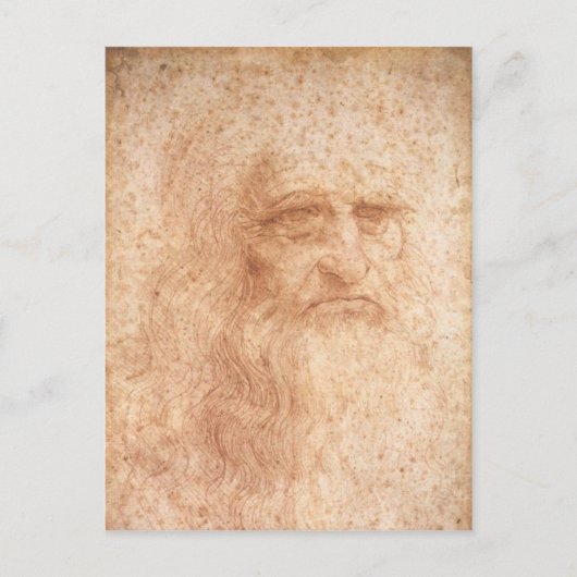 Leonardo da Vinci-zelfportret briefkaart (Voorkant)