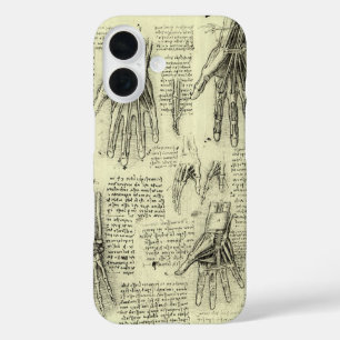 Leonardo da Vinci's anatomie van de menselijke han iPhone 16 Hoesje