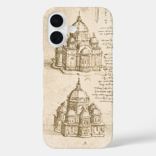 Leonardo da Vinci's Architectonische Kathedraalstu Case-Mate iPhone Case (Achterkant)