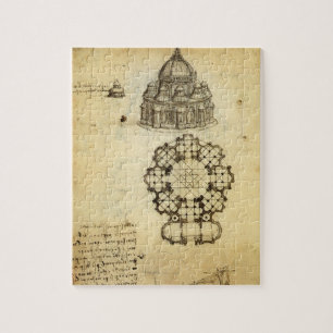 Leonardo da Vinci's Architectonische Kathedraalstu Legpuzzel