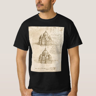 Leonardo da Vinci's Architectonische Kathedraalstu T-shirt