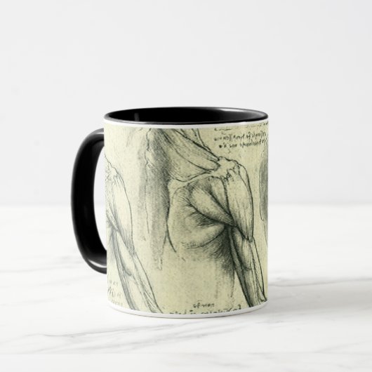 Leonardo da Vinci's arm- en schouderanatomie Mok (Voorkant links)