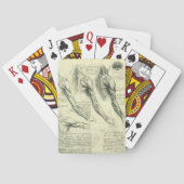 Leonardo da Vinci's arm- en schouderanatomie Pokerkaarten (Achterkant)