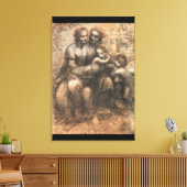 Leonardo da Vinci's De Leonardo-Cartoon (1499-1500 Canvas Afdruk (Insitu (Woonkamer))