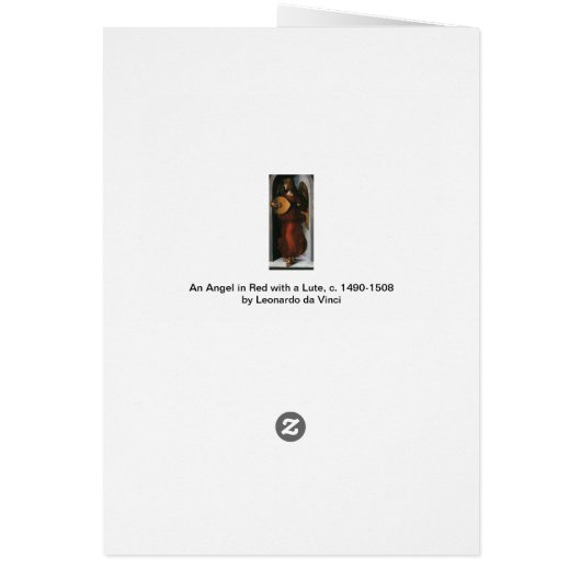 Leonardo da Vinci's Een engel in het rood met een  (Achterkant)