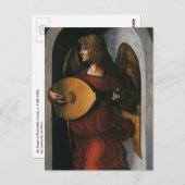 Leonardo da Vinci's Een engel in het rood met een  Briefkaart (Voorkant / Achterkant)