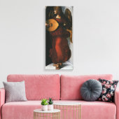 Leonardo da Vinci's Een engel in het rood met een Canvas Afdruk (Insitu (Woonkamer))
