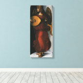 Leonardo da Vinci's Een engel in het rood met een Canvas Afdruk (Insitu (Houten vloer))