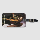 Leonardo da Vinci's Engel in Groen met een Vielle Bagagelabel (Voorkant (horizontaal))