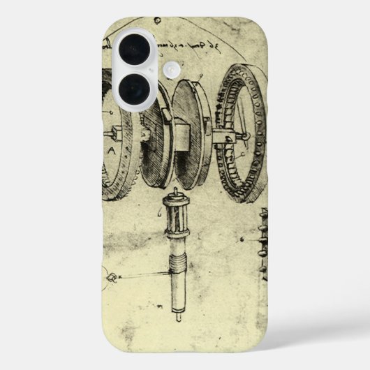 Leonardo da Vinci's Engineering Sketch of a Wheel Case-Mate iPhone Case (Achterkant)
