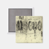 Leonardo da Vinci's Engineering Sketch of a Wheel Magneet (Voorkant / Achterkant)