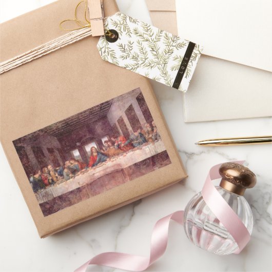 Leonardo da Vinci's Het Laatste Avondmaal Rechthoekige Sticker (Geschenken)