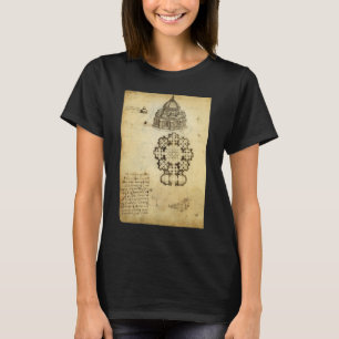 Leonardo da Vinci's Kathedrale Architectuur Studie T-shirt