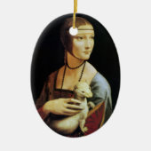Leonardo da Vinci's Lady met een Ermine Keramisch Ornament (Voorkant)