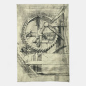 Leonardo da Vinci's loopband aangedreven kruisboog Theedoek (Verticaal)