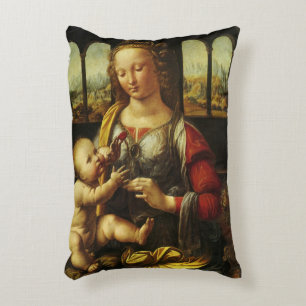 Leonardo da Vinci's Madonna met de anjer Accent Kussen