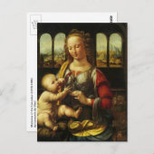 Leonardo da Vinci's Madonna van de Anjer Briefkaart (Voorkant / Achterkant)
