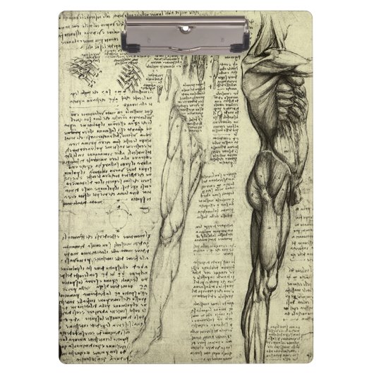 Leonardo da Vinci's menselijke anatomie mannelijke Klembord (Voorkant)