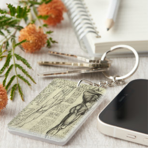 Leonardo da Vinci's menselijke anatomie mannelijke Sleutelhanger