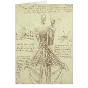 Leonardo da Vinci's menselijke anatomie ruggengraa