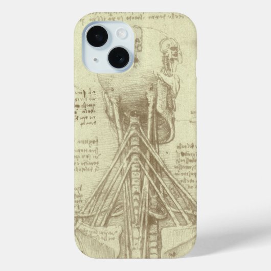Leonardo da Vinci's menselijke anatomie ruggengraa Case-Mate iPhone Case (Achterkant)