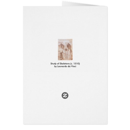 Leonardo da Vinci's menselijke anatomie skelet Bot (Achterkant)