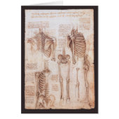Leonardo da Vinci's menselijke anatomie skelet Bot (Voorkant)