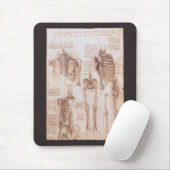 Leonardo da Vinci's menselijke anatomie skelet Bot Muismat (Met muis)