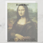 Leonardo da Vinci's Mona Lisa, Renaissancekunst Gepersonaliseerd Briefhoofd (Voorkant / Achterkant)