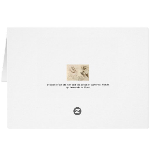 Leonardo da Vinci's Oude Man en Waterschets (Achterkant Horizontaal)