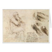 Leonardo da Vinci's Oude Man en Waterschets (Voorkant Horizontaal)