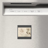 Leonardo da Vinci's Oude Man en Waterschets Magneet (Insitu (Vaatwasser))